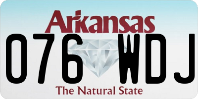 AR license plate 076WDJ