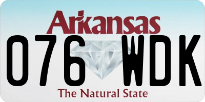 AR license plate 076WDK