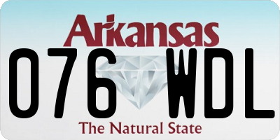AR license plate 076WDL
