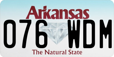 AR license plate 076WDM