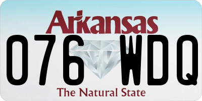 AR license plate 076WDQ