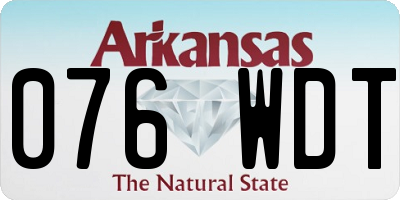 AR license plate 076WDT