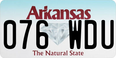 AR license plate 076WDU