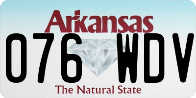 AR license plate 076WDV