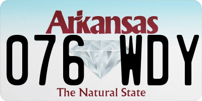 AR license plate 076WDY