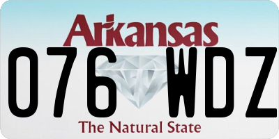 AR license plate 076WDZ