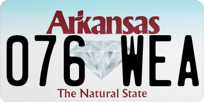 AR license plate 076WEA