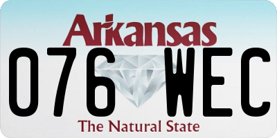 AR license plate 076WEC