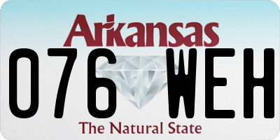 AR license plate 076WEH