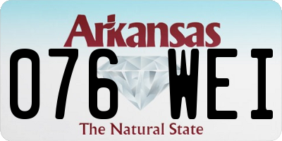 AR license plate 076WEI