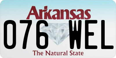 AR license plate 076WEL
