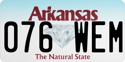 AR license plate 076WEM