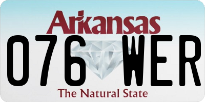 AR license plate 076WER