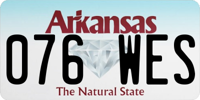 AR license plate 076WES