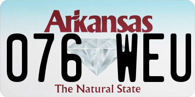 AR license plate 076WEU