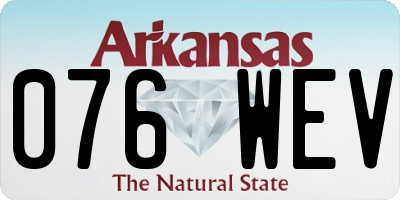 AR license plate 076WEV