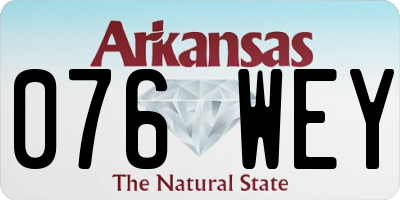 AR license plate 076WEY
