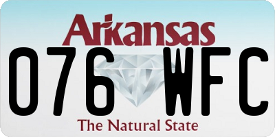 AR license plate 076WFC