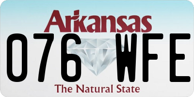 AR license plate 076WFE