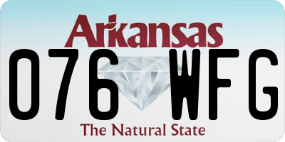 AR license plate 076WFG