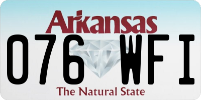 AR license plate 076WFI