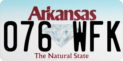 AR license plate 076WFK
