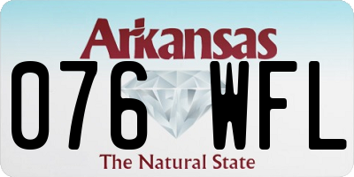 AR license plate 076WFL