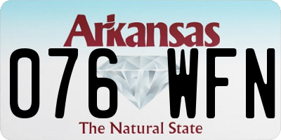 AR license plate 076WFN