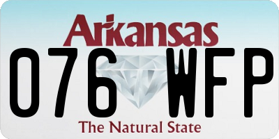 AR license plate 076WFP