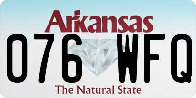 AR license plate 076WFQ