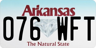 AR license plate 076WFT
