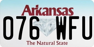 AR license plate 076WFU