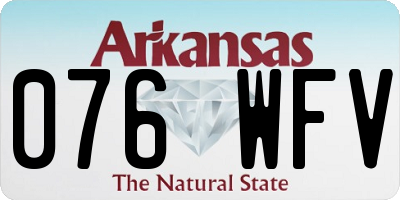 AR license plate 076WFV