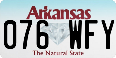 AR license plate 076WFY