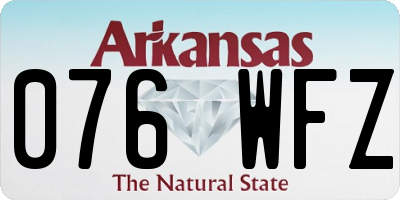AR license plate 076WFZ