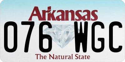 AR license plate 076WGC