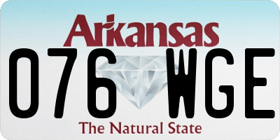 AR license plate 076WGE