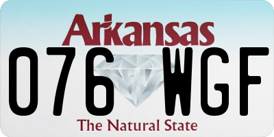 AR license plate 076WGF