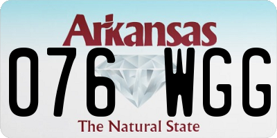 AR license plate 076WGG
