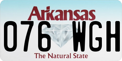 AR license plate 076WGH