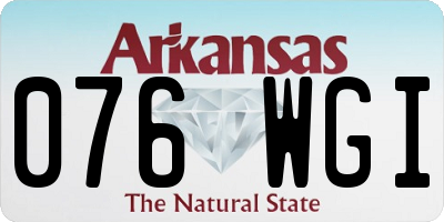 AR license plate 076WGI