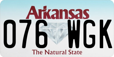 AR license plate 076WGK