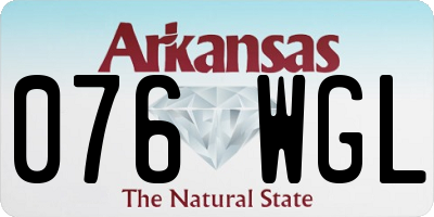 AR license plate 076WGL