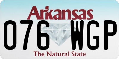 AR license plate 076WGP
