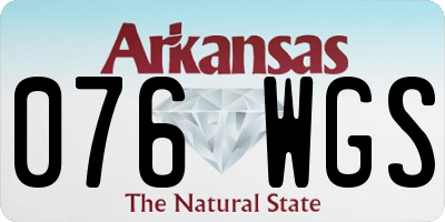 AR license plate 076WGS