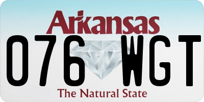 AR license plate 076WGT