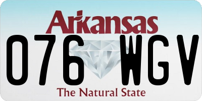AR license plate 076WGV