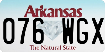 AR license plate 076WGX