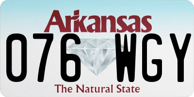 AR license plate 076WGY