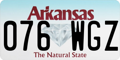 AR license plate 076WGZ